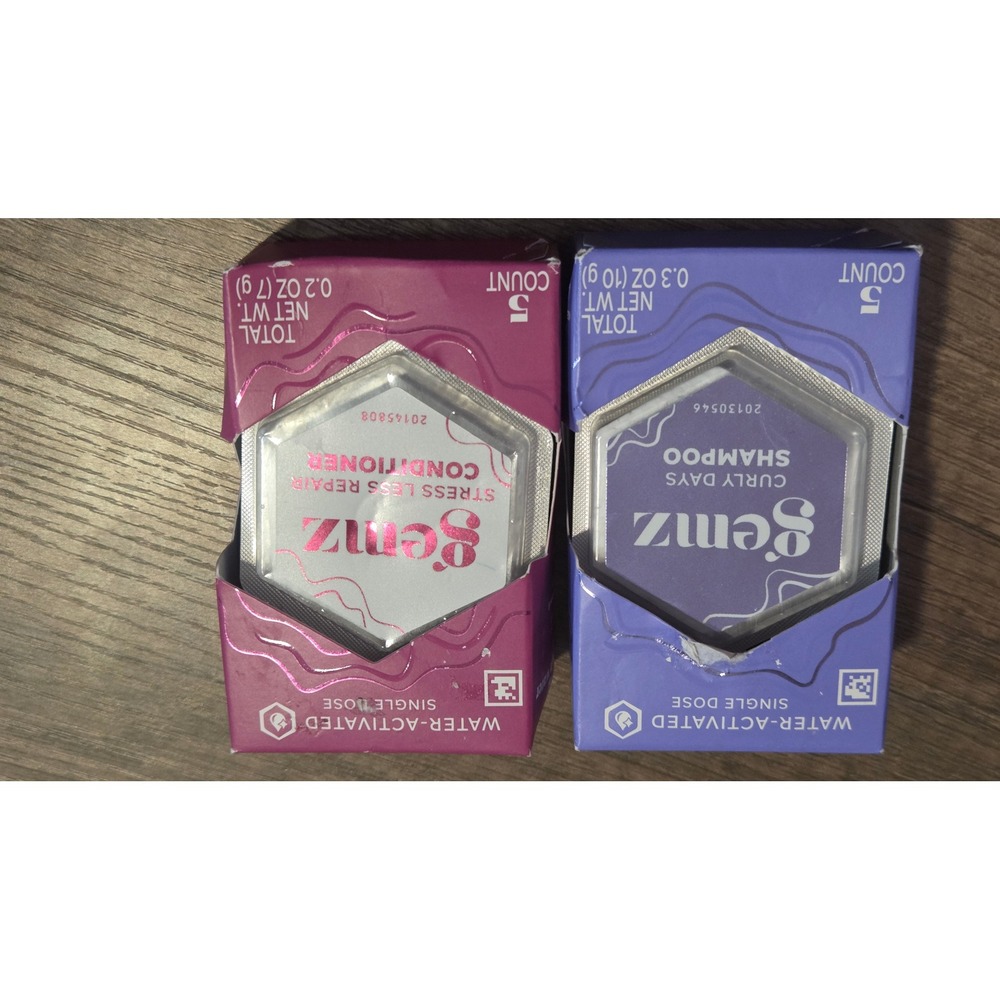 Gemz Water-Activated Shampoo and Conditioner Set 10 Single Dose Pods Travel Size